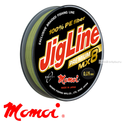 Леска плетеная Momoi JigLine Premium MX8 100 м / цвет: хаки