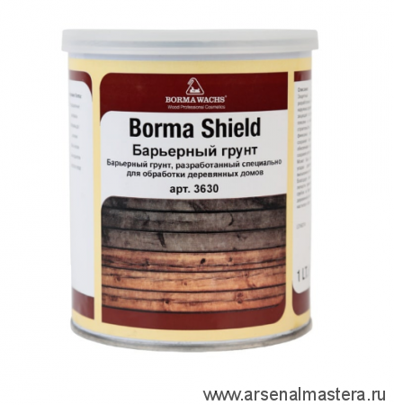 ЦЕНЫ НИЖЕ! Барьерный грунт/антисептик для деревянных домов 1 л Borma Shield 3630