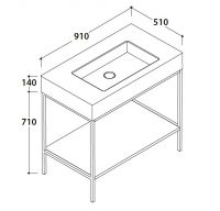 Globo Incantho мебель под раковину TL090 91х51 схема 1