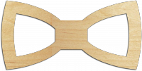 Деревянный галстук-бабочка простая
