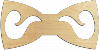 Деревянный галстук-бабочка с усами