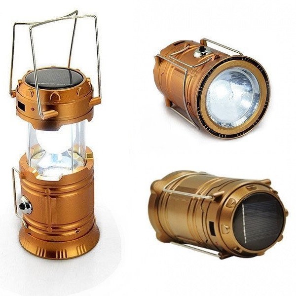 Складной кемпинговый фонарь 3-в-1 14 см цвет золотистый  в Самаре .