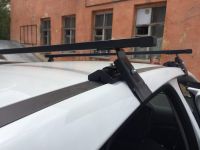 Универсальный багажник на крышу Lada XRay, Евродеталь, вид А, аэродинамические дуги