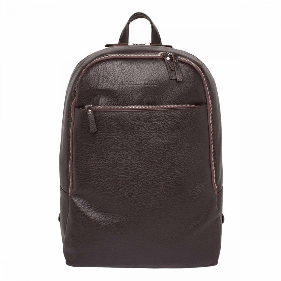 Кожаный мужской рюкзак Lakestone Faber Brown 918304/BR