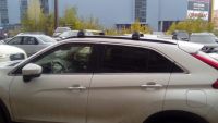 Багажник на крышу Mitsubishi Eclipse Cross, Turtle Air 2, аэродинамические дуги на интегрированные рейлинги (серебристый цвет)