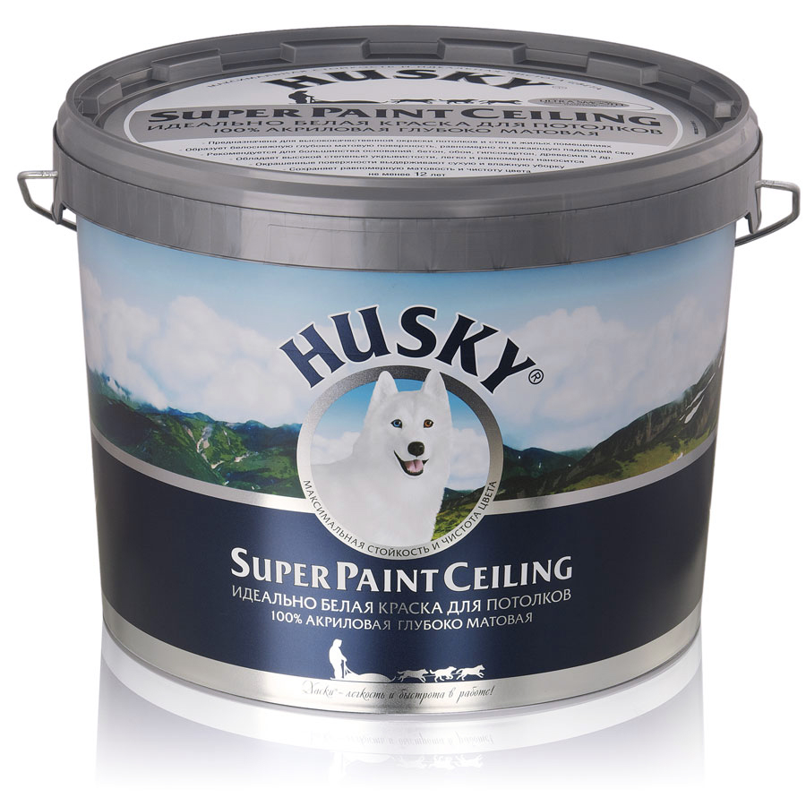 Краска для потолков "HUSKY" Super Paint Ceiling - 10кг