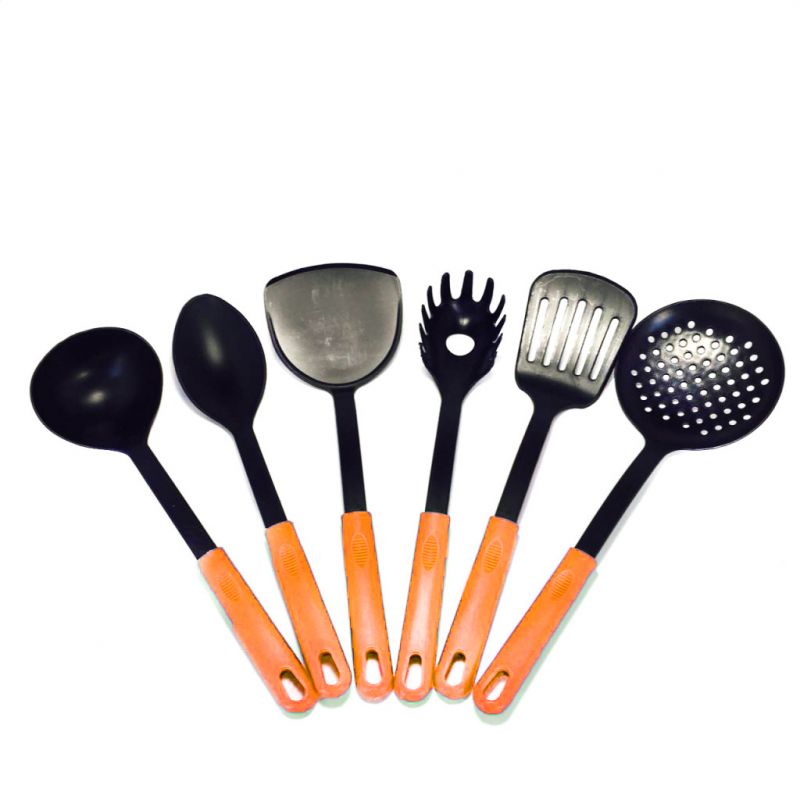 Набор Кухонных Принадлежностей Из Нейлона Kitchen Tools, 6 Предметов, Цвет Оранжевый