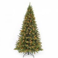 Искусственная елка Лесная Красавица стройная 185 см 168 ламп зеленая