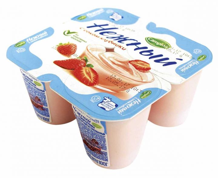 Продукт йогуртный Кампина Нежный 1,2% клубника 100 г ООО Кампина