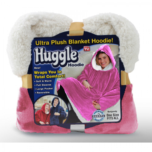 Плед С Капюшоном Huggle Hoodie, цвет розовый