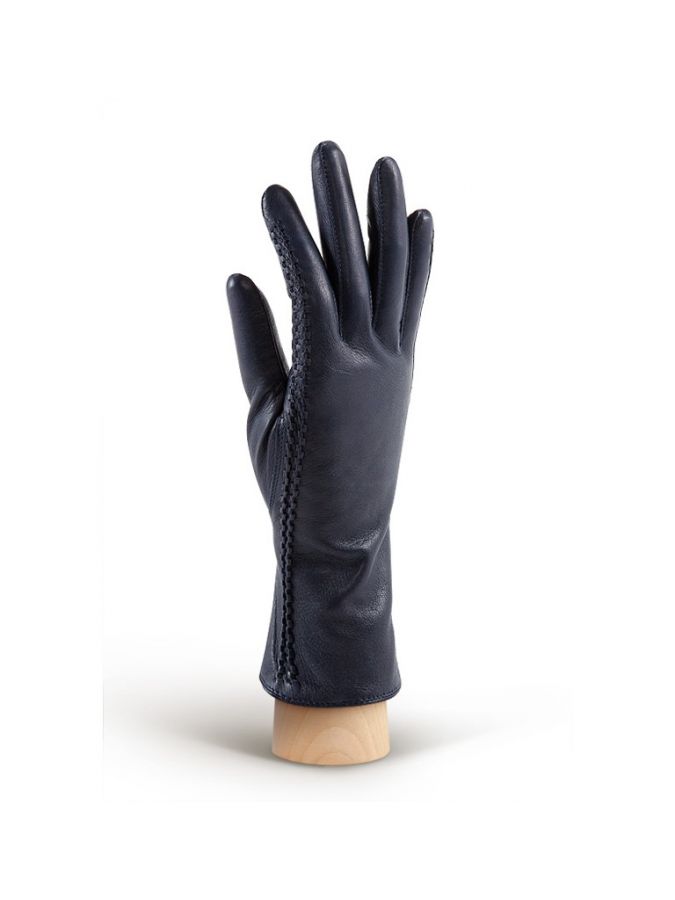 Синие кожаные перчатки ELEGANZZA GR00113402