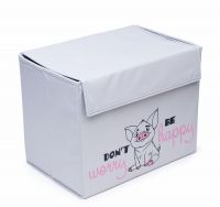 Коробка с крышкой и принтом 38*25*30 см