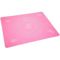 Силиконовый коврик для раскатывания теста, цвет розовый