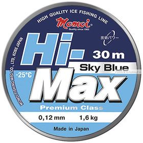 Леска монофильная Momoi Hi-Max Sky Blue 30 м / цвет: голубой