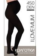 Колготки для беременных 450 den с утепленным верхом и носком; цвет: черный