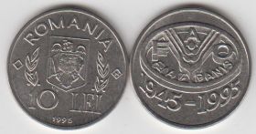 Румыния 10 лей 1995 UNC