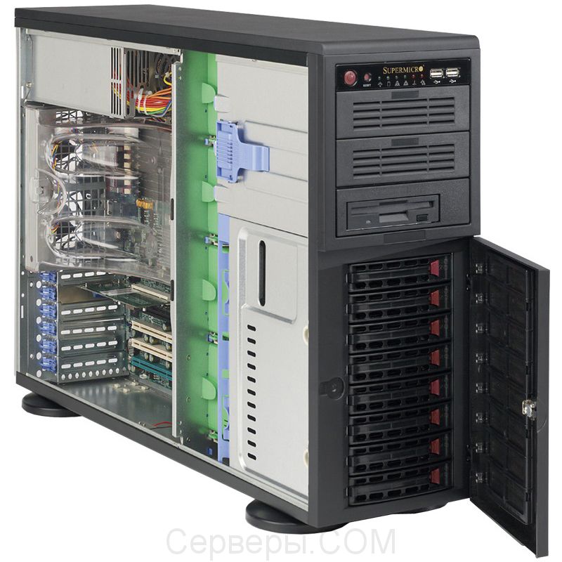 Корпус Supermicro SuperChassis 743TQ-865B Full Tower 865Вт Чёрный 4U, CSE-743TQ-865B