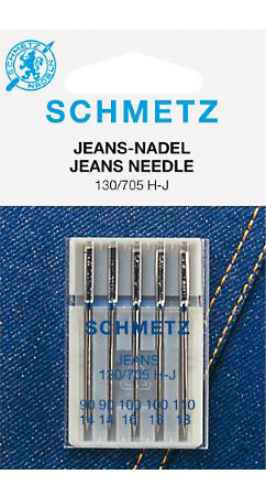 Иглы Schmetz джинс, набор №90-110 (5шт.)