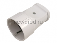 Штепсельное гнездо с заземлением 16А белое 4150 IN HOME