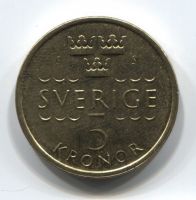 5 крон 2016 года Швеция