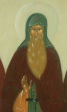 Икона Лаврентий Комельский преподобный (рукописная)