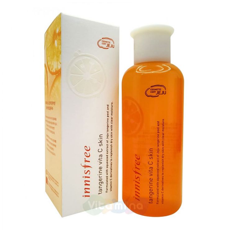 Innisfree Увлажняющий тонер с экстрактом мандарина Tangerine Vita C Skin, 200 мл