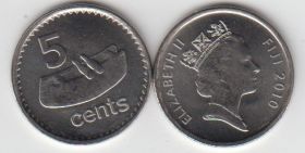 Фиджи 5 центов 2010 UNC