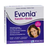 Evonia Keratin+Biotin Эвония витамины для волос Кератин+Биотин, 60 капс