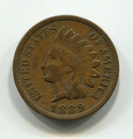 1 цент 1889 года США, XF