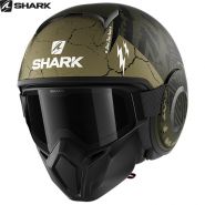 Шлем Shark Street Drak Crower, Черный матовый с зеленым