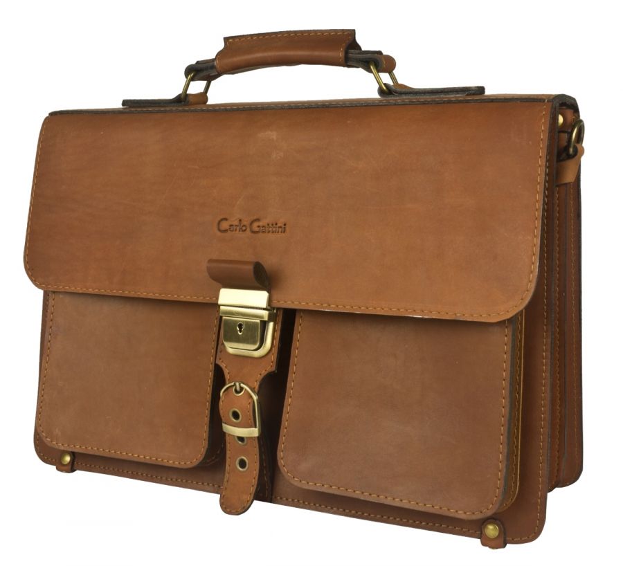 Кожаный портфель Carlo Gattini Soffranco brown 2025-31
