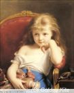 1431 Young Girl Holding a Doll