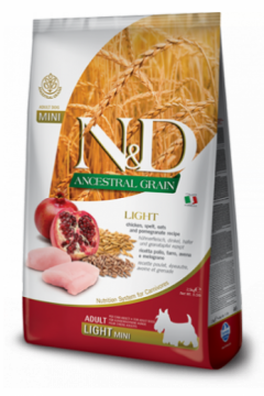 N&D Low Grain LIGHT CHICKEN & POMEGRANATE Adult Mini (Курица+гранат для собак с лишним весом мелких и карликовых пород)