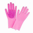 Универсальные силиконовые перчатки Magic Brush, цвет Розовый