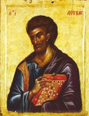 Икона Лука апостол (Византия 14 век)