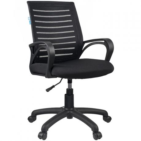 Кресло для компьютера Helmi HL-M16 "Vivid", ткань S черная/ ткань TW черная