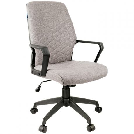 Кресло для компьютера Helmi HL-М05 "Ambition", ткань серая, пластик черный, механизм качания