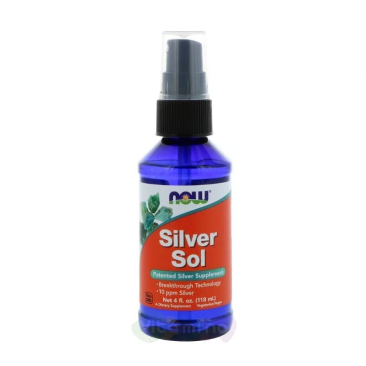 Now Foods Solver Sol Коллоидное серебро, 118 мл