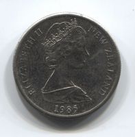 5 центов 1985 года Новая Зеландия XF+
