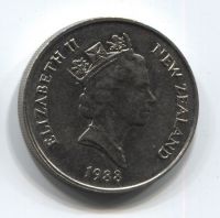 10 центов 1988 года Новая Зеландия
