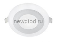 Панель светодиодная круглая встраиваемая RLP-BL 16Вт 230В 4000К 960Лм 195мм с подсветкой белая IP20