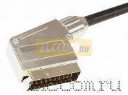 Шнур SCART Plug - SCART Plug 21pin 3М (GOLD) - Металл REXANT