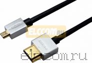 Шнур HDMI - micro HDMI gold, 1,5 М, Ultra Slim (блистер) Rexant