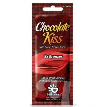 Крем для солярия Chocolate Kiss 8х bronzer, 15 мл. (масла какао и Ши)