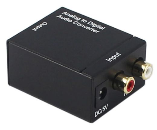 АЦП Analog to Digital Audio Converter (RCA L/R to Toslink+Coaxial)