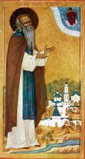 Икона Амвросий Оптинский преподобный (рукописная)