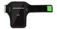 Чехол спортивный на руку Baseus Flexible Wristband (CWYD-A06) для смартфонов 5" (Black/Green) фото1