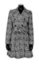 Пальто женское NAF NAF NNH30D-Z267, ткань чёрно-белая