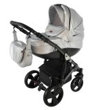 Коляска 2в1 Sevillababy Ravento Eco, RVE-10, серебро экокожа