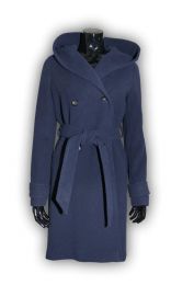 Женское Пальто NAF NAF UHNH49D BLUE-OBSCUR, ткань тёмно-синяя, вид 1